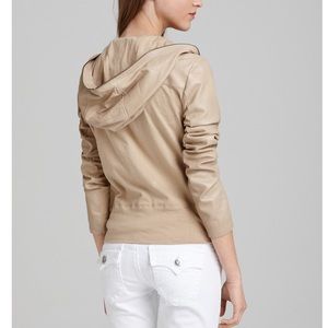 Laundry Lambskin Leather Knit Spring Jacket